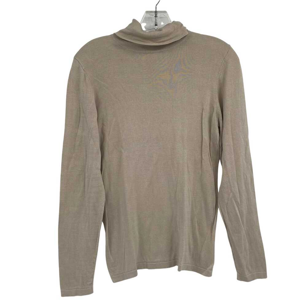 Lilysilk Beige Long Sleeve Tee Turtleneck | Womens M